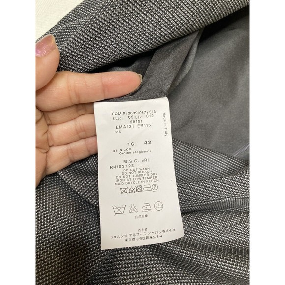 GIORGIO ARMANI Italy Wool Silk Blend Gray Cap Sleeve Dress 42 US 6 $1049 - Picture 10 of 12